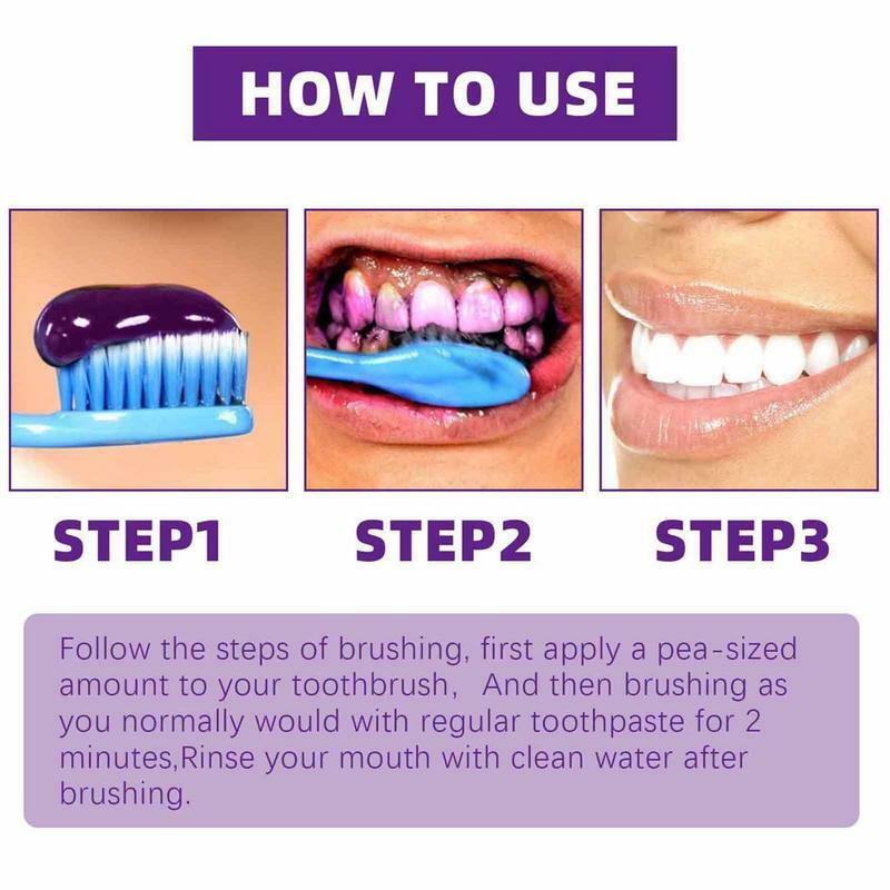 معجون أسنان جل أبيض 30 مللي مصحح اللون الصحيح الأسنان الصفراء تنظيف الأسنان إزالة البقع معجون الأسنان
