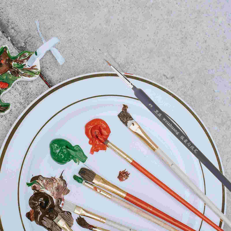 مجموعة فرش طلاء الذئب الاحترافية ، قلم طلاء دقيق ، فرشاة شعر نايلون ، قلم خط رسم ، لوازم فنية ، A45
