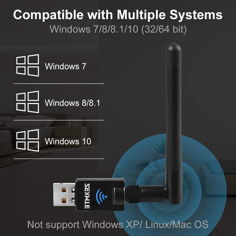 محول USB بلوتوث 5.0 من Onvian هوائي دونغل طويل المدى 100 متر جهاز إرسال استقبال صوت لاسلكي للكمبيوتر المحمول Win 7/8/8.1/10 تم استلام Fastdelivery