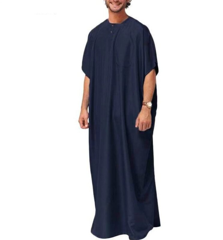 جديد مسلم الشرق الأوسط العربية دبي فستان الماليزي الرجال قميص مسلم رداء جوبا ثوب مسلم موضة ملابس رجالية