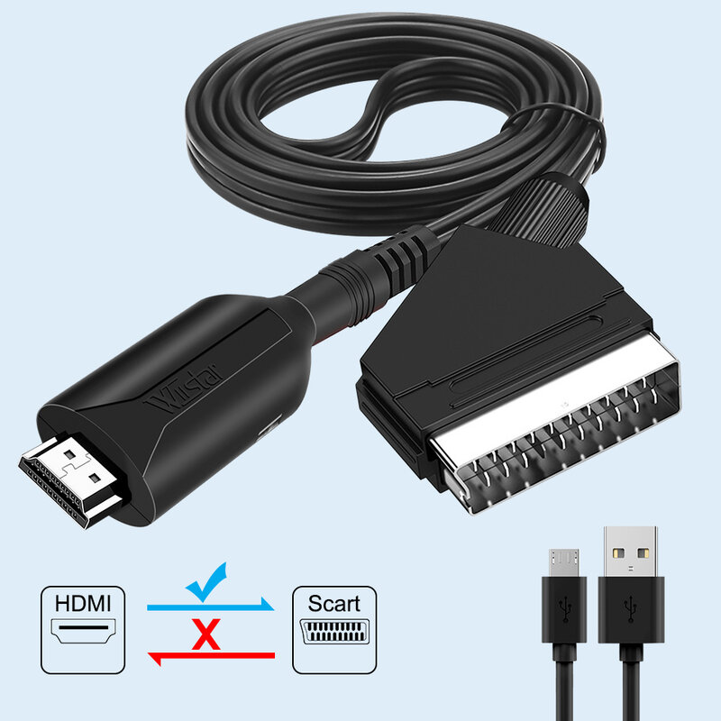HDMI إلى سكارت محول الفيديو الصوت الراقي محول PAL/NTSC ل HD TV DVD صندوق إشارة الراقي محول الملحقات