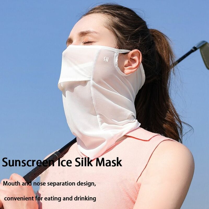 أوشحة وجه صيفية للحماية من أشعة الشمس للنساء ، قناع أحادي اللون ، غطاء الوجه ، لف الرقبة ، واقي من الشمس ، الجولف ، الثلج ، الصيف