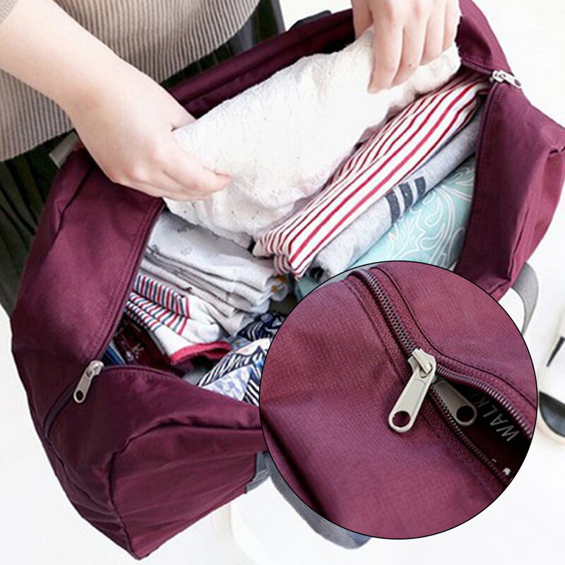 تخزين حقائب السفر طوي سعة كبيرة حمل على الأمتعة حقيبة يد اللون القماش الخشن النساء الرجال المحمولة الكتف رياضة اليوغا أكياس