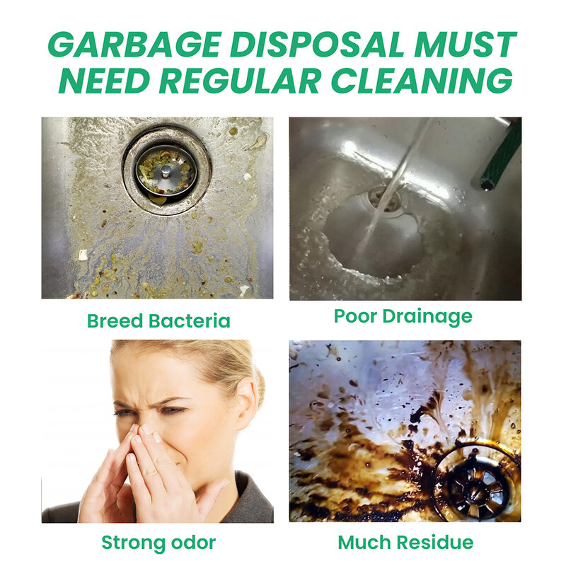 كتلة تنظيف أنابيب التصريف الفعالة ، أداة التخلص من القمامة ، أقراص معطر للحوض ، المطبخ والمنزل