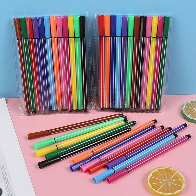 قلم ألوان مائية co231 12 قابل للغسل، آمن وغير سام، قلم ألوان مائية احترافي