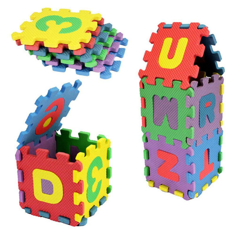 حار 36 قطعة الأطفال مصغرة إيفا رغوة الأبجدية رسائل أرقام الطابق لينة الطفل حصيرة ثلاثية الأبعاد لغز الاطفال ألعاب تعليمية