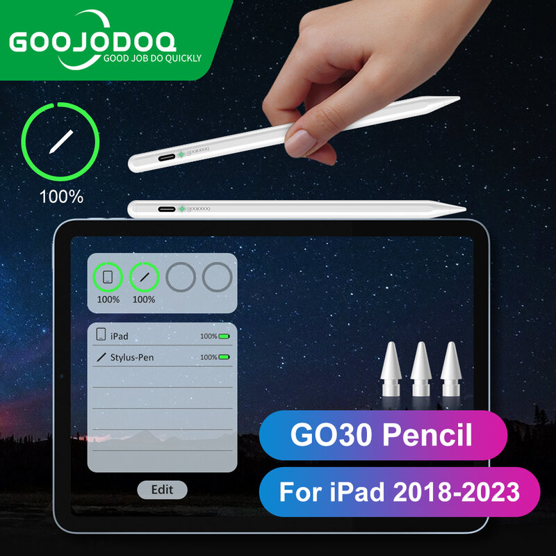 GOOJODOQ-قلم ستايلس بلوتوث للآي باد ، قلم رصاص أبل 2 1 باد قلم رصاص ، برو 11 ، 12 ، 9 ، Air 4 ، Air 5 ، 2018-2023