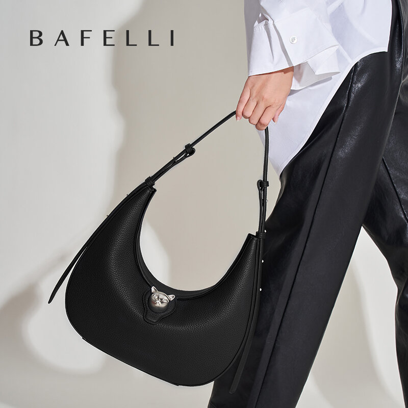 حقيبة يد نسائية جديدة لعام 2023 من BAFELLI سلسلة من الجلد الطبيعي بعلامة تجارية فاخرة وعصرية على الطراز العتيق شنط كتف للسيدات