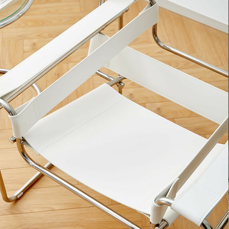 الاسكندنافية السرج الجلود كرسي واحد ، أريكة كسول ، الفولاذ المقاوم للصدأ الترفيه كرسي ، صالة كرسي