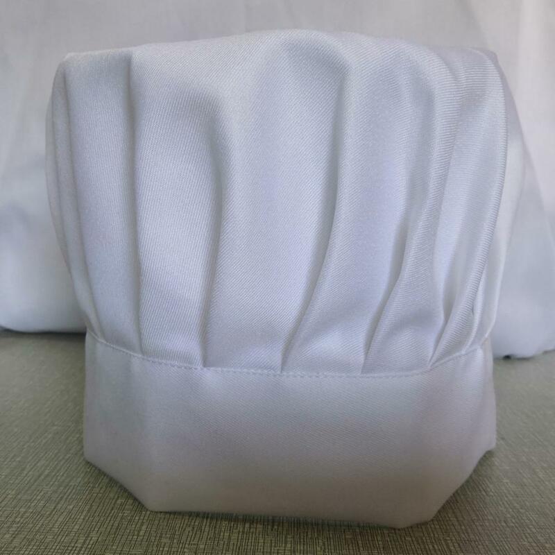 قبعة الشيف مريحة للمطبخ ، قبعة العمل المهنية ، للجنسين الصلبة للشعر والخبز