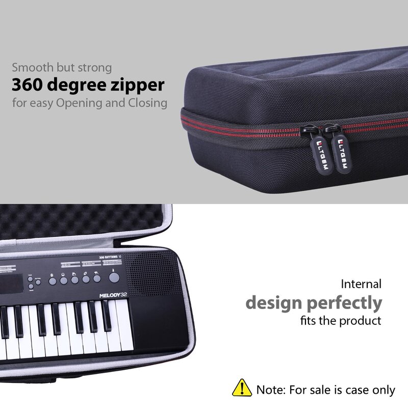 LTGEM-جراب صلب لـ Alesis Melody 32-بيانو أو لوحة مفاتيح رقمية صغيرة محمولة ، حقيبة فقط