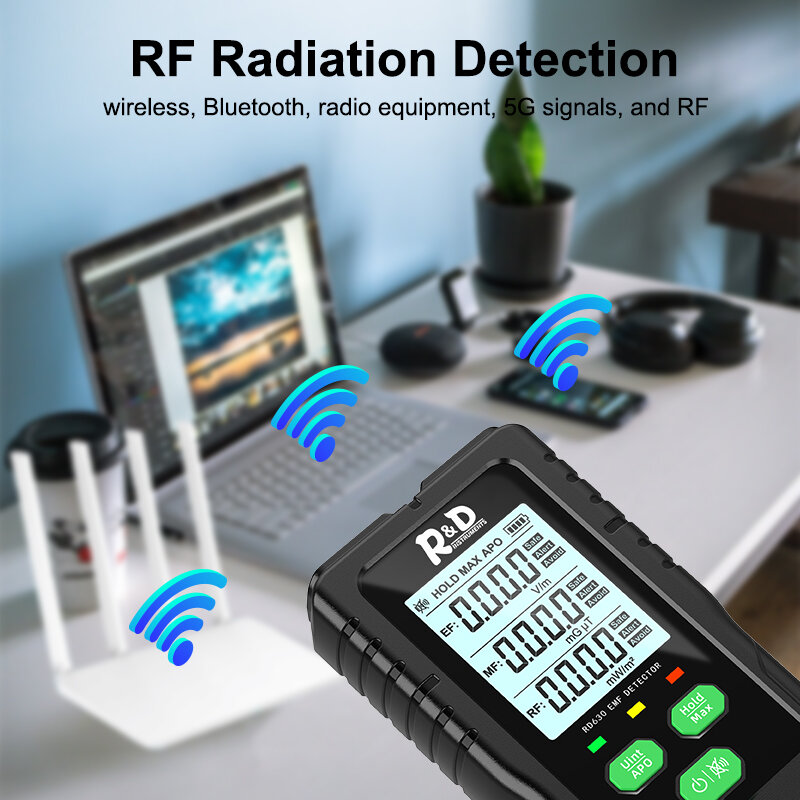 R & D-كاشف المجال الكهرومغناطيسي ، اختبار الإشعاع ، EMF متر ، متعددة الوظائف المحمولة ، المحمولة تردد الراديو تحذير متر ، RD630