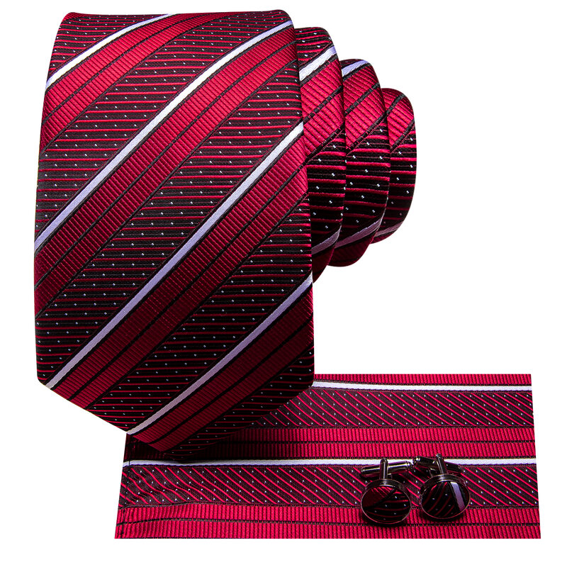 ربطة عنق عالية التصميم ربطة عنق بيضاء مخططة للرجال ، علامة تجارية عصرية ، ربطة عنق لحفلات الزفاف ، أزرار أكمام يدوية ، أعمال ، بيع بالجملة