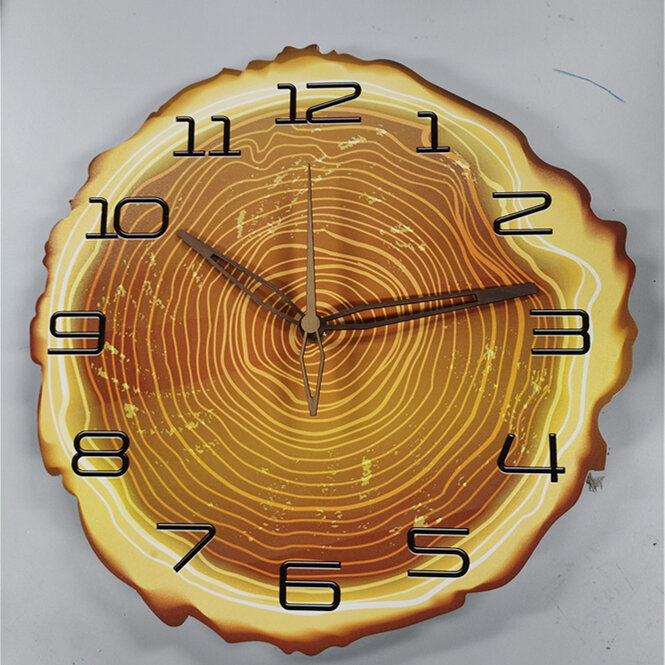 الإبداعية خشبية ساعة الحائط الكوارتز حركة اليدين للمنزل ساعة الحائط الكبيرة خشبية الديكور ساعة الحائط