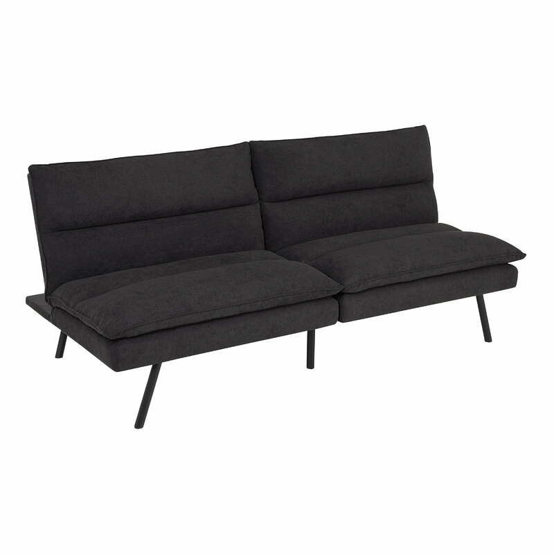 أريكة علوي ، بما في ذلك إطار خشبي مبطن نظيف ، أرجل معدنية متينة ، مقعد مقسم والظهر ، تصميم سريع