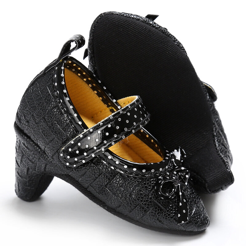 الكلاسيكية الموضة الوليد حذاء طفل عدم الانزلاق القماش أحذية الفتيات عالية الكعب أنيقة الأميرة أحذية غير رسمية
