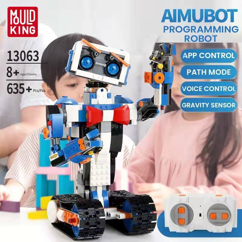 قالب الملك الجذعية ذكي البرمجة جهاز روبوت للتحكم عن بعد دفعة الاطفال قوالب بناء كتل الأطفال ألعاب تعليمية هدايا