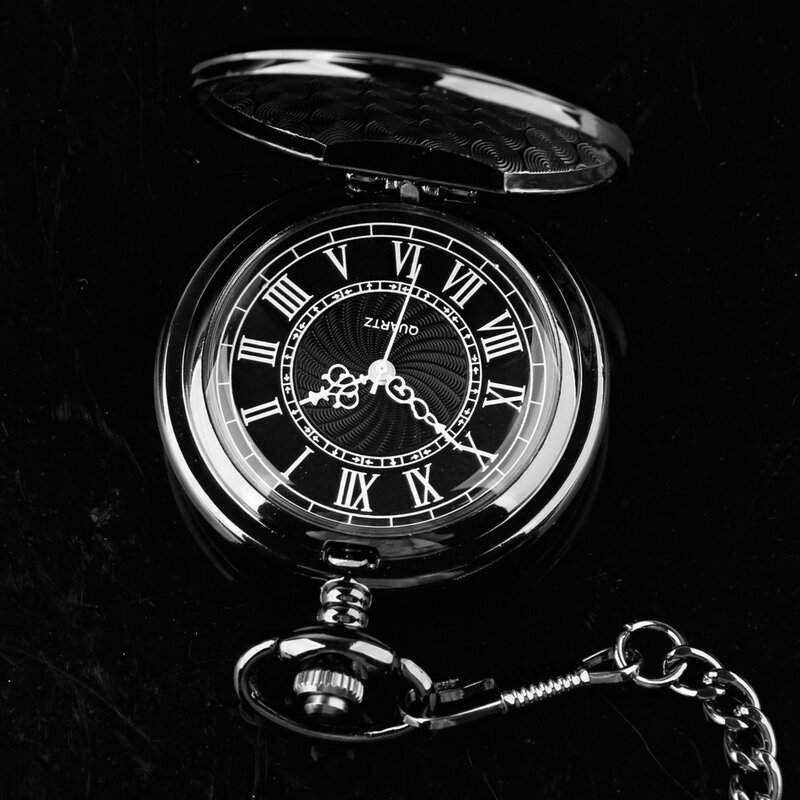 موضة 37 سنتيمتر فوب سلسلة السلس الصلب كوارتز ساعة الجيب خمر الرومانية Nmber الطلب قلادة فوب ساعة هدايا على مدار الساعة