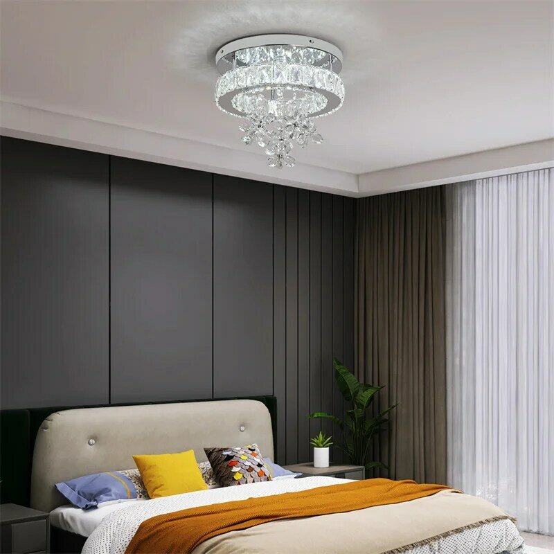 مصباح سقف LED حديث مع جهاز تحكم عن بعد ، ثريا لغرفة النوم ، غرفة الطعام ، تركيبات الإضاءة المعلقة ، بريق ديكور المنزل