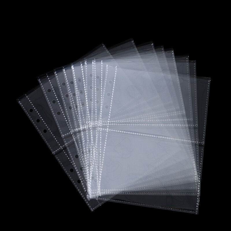 10 قطعة القياسية البلاستيك واضح ألبوم الصور شفافة A5 الموثق الملء
