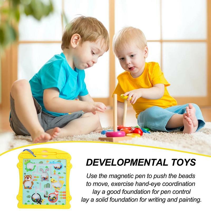 طفل لعبة اللغز المغناطيسي ، متاهة مطابقة لتدريب التحكم في القلم ، والألعاب التنموية للتفاعل ، والتعليم المبكر