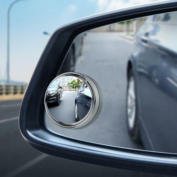 2 قطعة إطار مستدير محدب العمياء مرآة سلامة القيادة زاوية واسعة 360 درجة قابل للتعديل واضح مرآة الرؤية الخلفية اكسسوارات السيارات