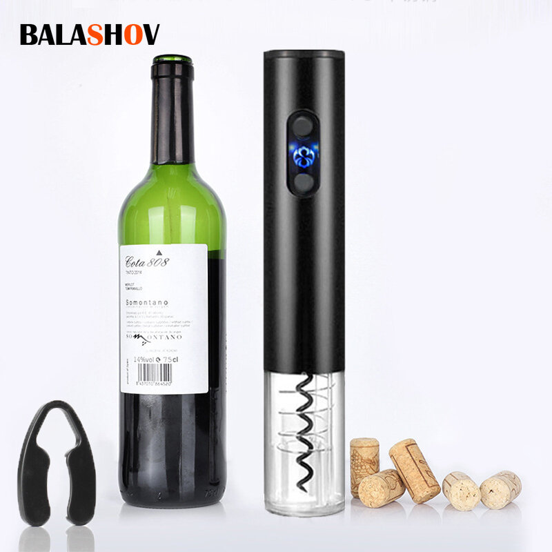 فتاحة زجاجة نبيذ قابلة للشحن التلقائي المفتاح الإبداعي فاتح نبيذ كهربائي مع USB كابل شحن دعوى للاستخدام المنزلي