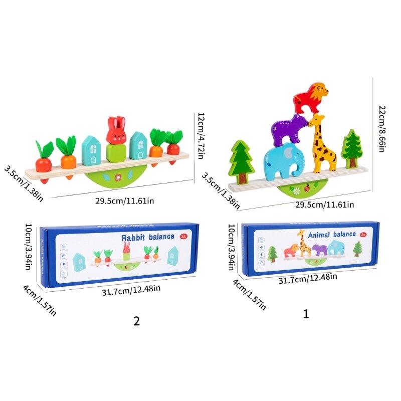 لعبة مكعبات التراص على شكل حيوانات كرتونية لتدريب الأطفال على التوازن لعبة ثلاثية الأبعاد دروبشيب
