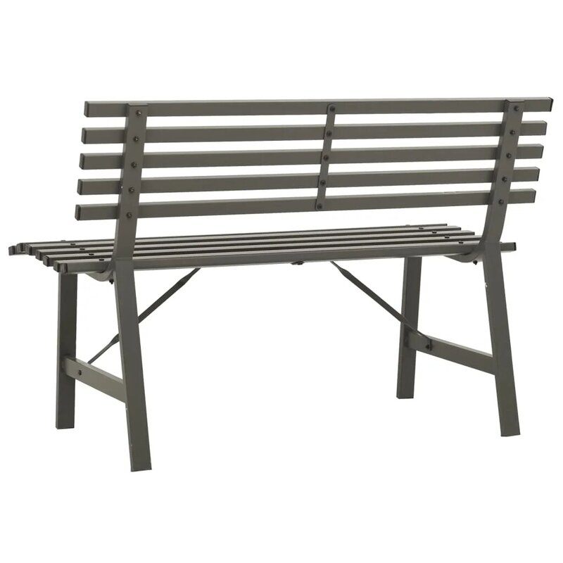الباحة مقاعد البدلاء 43.3 "x 23.2" x 30.1 "الصلب الأسود كرسي للاستعمال في المناطق الخارجية الشرفة الأثاث