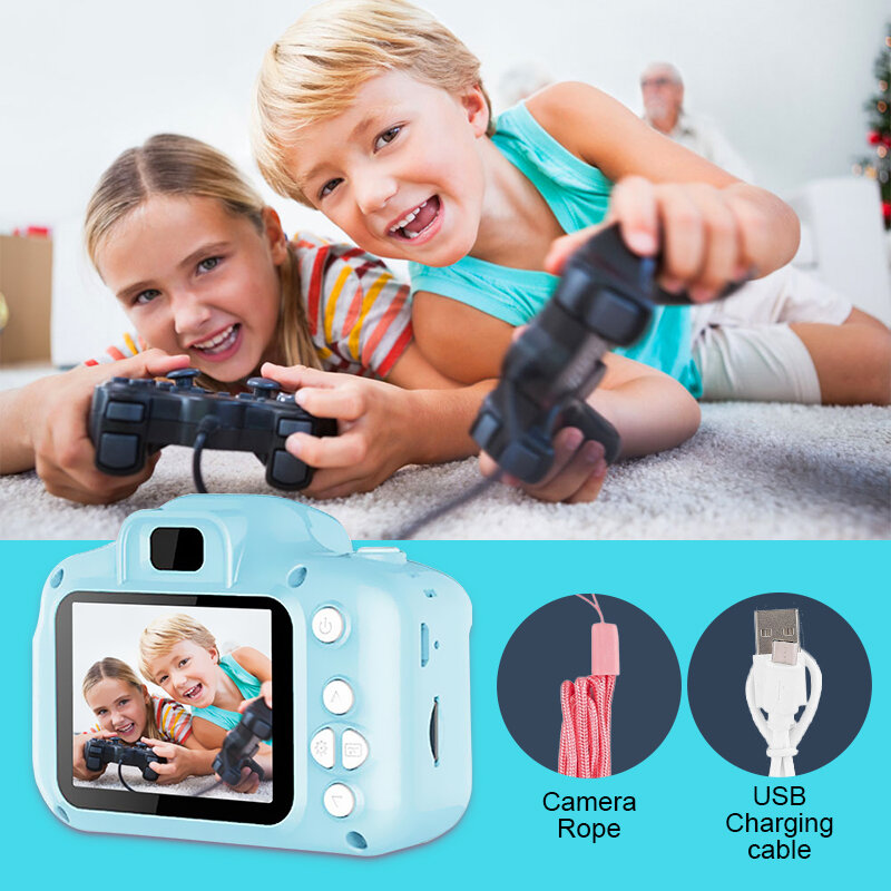الأطفال الاطفال كاميرا صغيرة ألعاب تعليمية للأطفال هدايا الطفل هدية عيد ميلاد كاميرا رقمية 1080P الإسقاط كاميرا فيديو