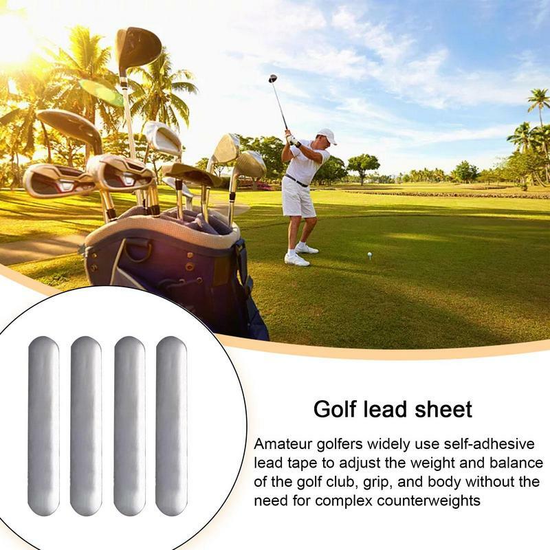 4 قطعة لاعب الغولف لاصق الرصاص الشريط شرائط إضافة قوة الوزن إلى نادي الغولف مضرب تنس الحديد مضرب مضارب الغولف المساعدون