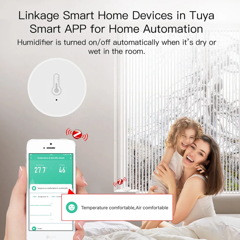 جهاز استشعار درجة الحرارة والرطوبة Tuya-Zigbee ، جهاز مراقبة عن بعد ، تطبيق الحياة الذكية ، أمن المنزل ، يعمل مع اليكساس ، مساعد المنزل