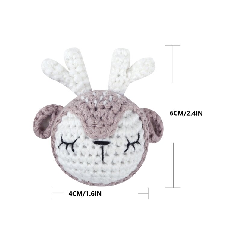 لتقوم بها بنفسك الكروشيه الحيوان أرنب هوة كليب سلسلة الملحقات الطفل التسنين مهديء اليدوية الحياكة سرير لعبة الحسية هدية
