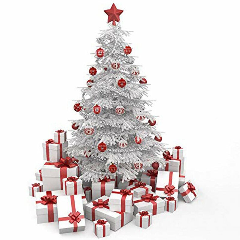 زخرفة شجرة عيد الميلاد البلاستيكية المعلقة ، كرة الحلي ، ديكور المنزل ، جديد ، غرفة ، 6 سنتيمتر ، 2024