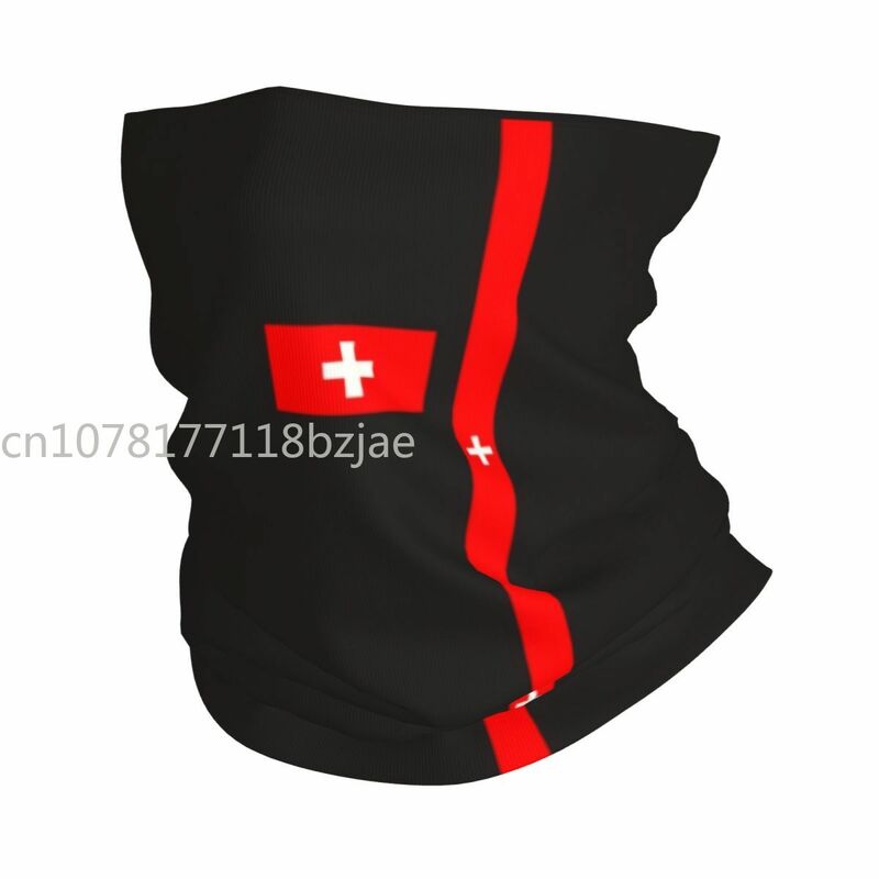 ربطة علم سويسرية للرجال والنساء ، جرافة الرقبة ، وشاح ملفوف ، ربطة رأس سويسرية ، تدفئة للمشي لمسافات طويلة ، للجري