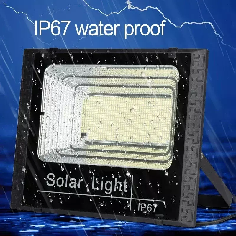 أضواء تعمل بالطاقة الشمسية مع جهاز التحكم عن بعد ، أضواء الفيضانات في الهواء الطلق ، عاكس للماء ، 54LED ، 102LED ، 170LED ، 250LED