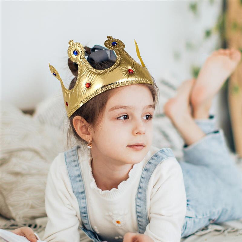 حفلة تيارا الملكي الملكة الأمير الملك الأميرة تاج القبعات عيد ميلاد ديكور لعب للبنين الكبار الأطفال الفتيات هالوين الديكور