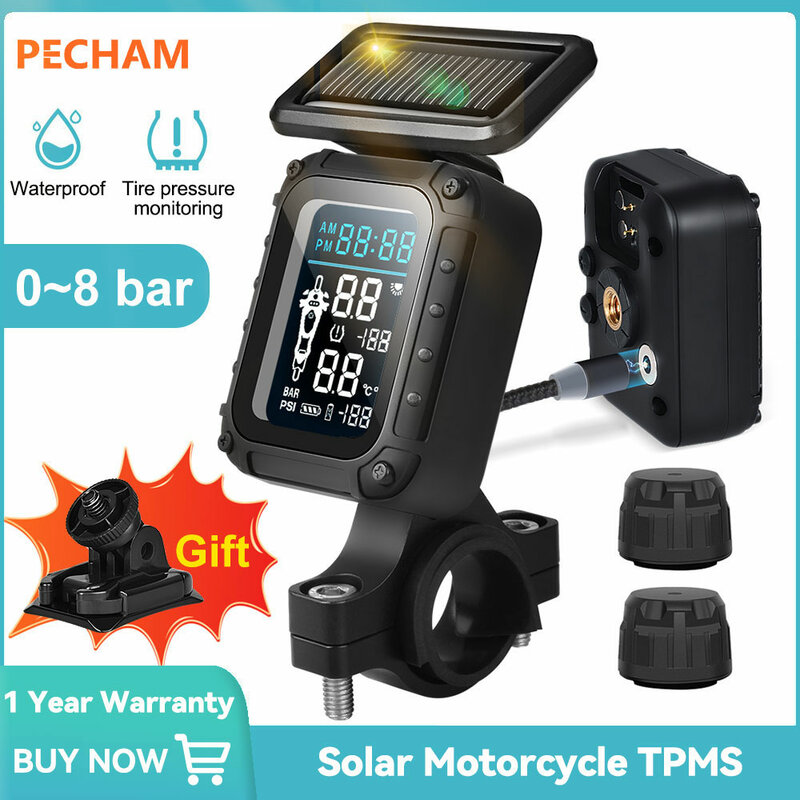 أجهزة استشعار ضغط الإطارات pcham ، نظام مراقبة المحرك ، جهاز قياس الدراجات النارية الشمسية ، TPMS الخارجي