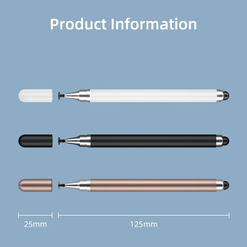 العالمي 2 في 1 Stylus القلم ل iOS أندرويد اللمس القلم الرسم بالسعة قلم لباد سامسونج شاومي اللوحي الهواتف الذكية