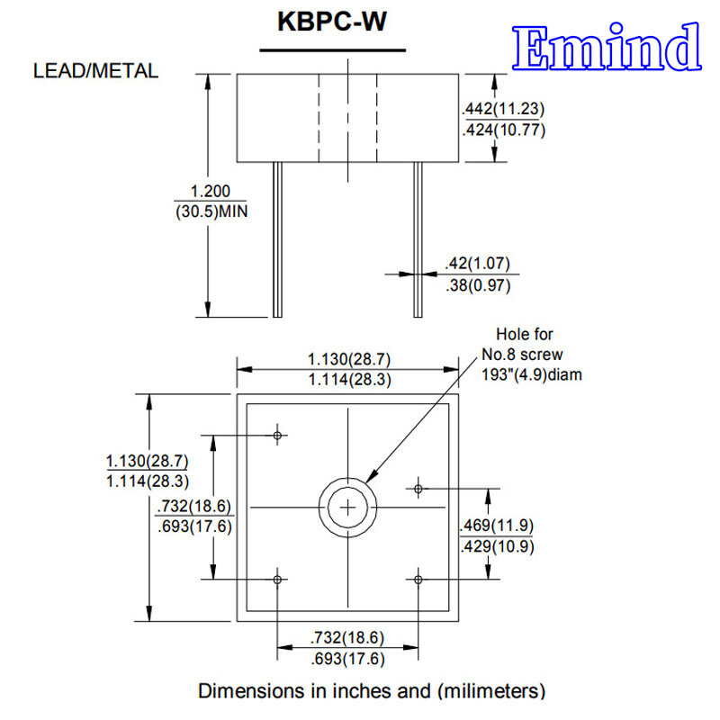 2 قطعة KBPC1508W جسر المعدل 15A/800 فولت DIP-4 جسر مربع Cuttable قدم GBU بصمة جسر كومة