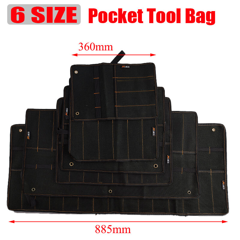 6 حجم إزميل حمل حقيبة قماش جيب أداة لفة حامل وجع الحقيبة 4 جيوب المنظم ل سكين المطارق Gouges نجار