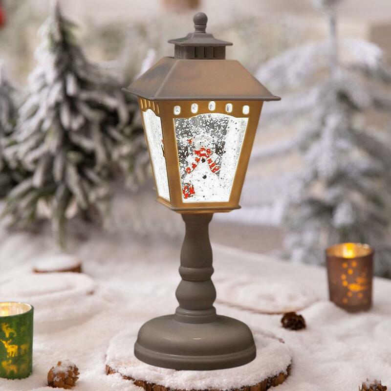 مصباح طاولة عيد الميلاد يعمل بالبطارية ، يعمل بالطاقة USB ، غريب الأطوار ، كرة الثلج ، أضواء الشموع لقضاء عطلة