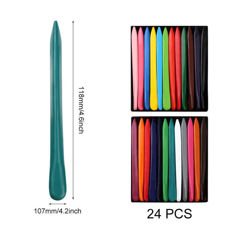 قلم تلوين بلاستيكي على شكل مثلث ، أدوات رسم قابلة للغسل وقابلة للمسح ، لا تتسخ اليدين ، 6 ألوان ، 12 لونًا ، 24 لونًا ، 36 لونًا
