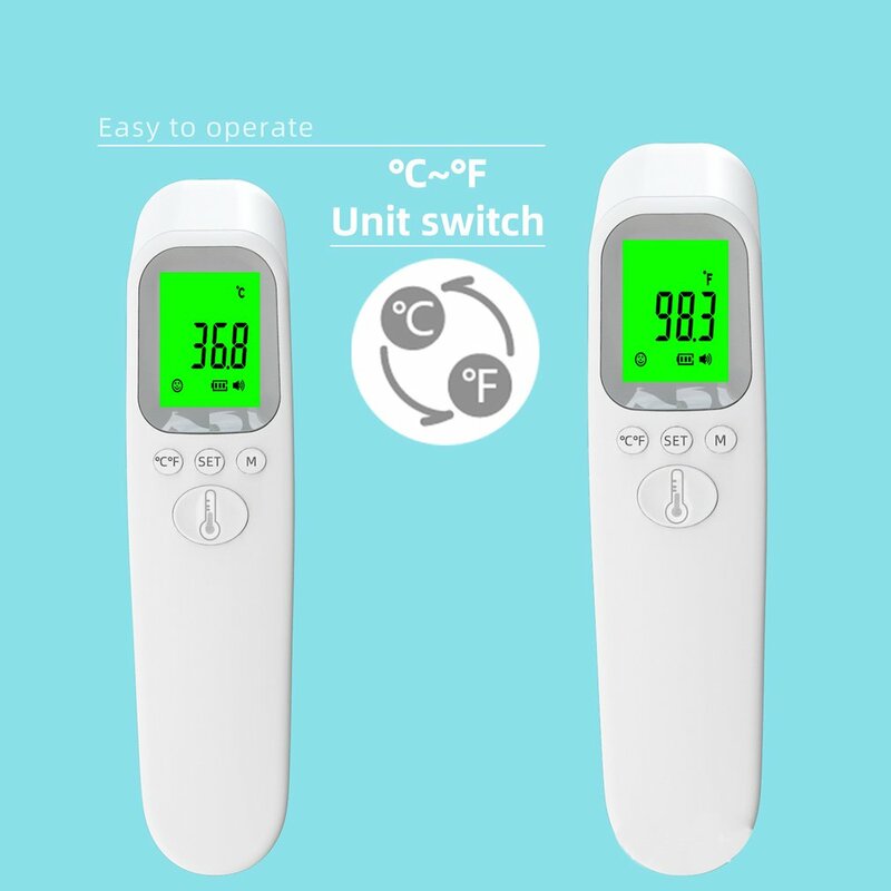 FTW01 الأشعة تحت الحمراء حمى ميزان الحرارة الطبية المنزلية الرقمية الرضع الكبار عدم الاتصال ليزر درجة حرارة الجسم مقياس حرارة عن طريق الأذن