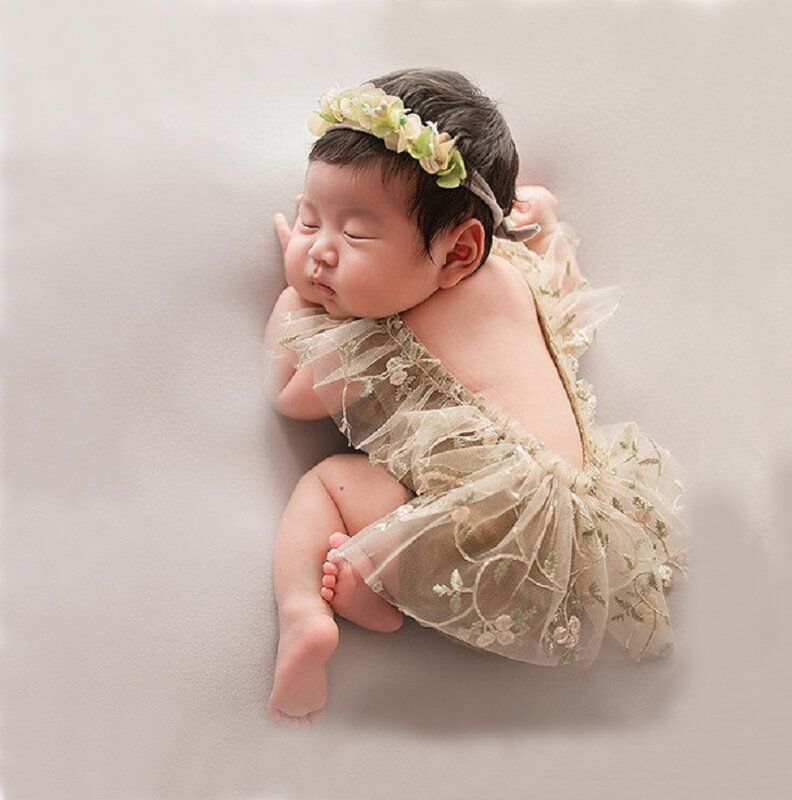 اكسسوارات التصوير الفوتوغرافي لحديثي الولادة ، بدلة الدانتيل للفتيات الصغيرات ، ملابس التصوير الفوتوغرافي