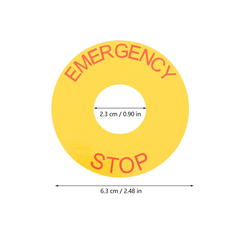 ملصقات لعلامات الأسلاك الكهربائية ، ملصقات لعلامات التوقف في حالات الطوارئ من كلوريد البولي فينيل ، 10
