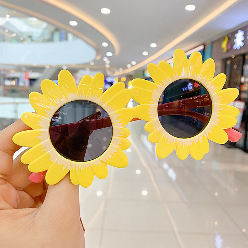 نظارة شمسية للحفلات نظارات شمس لطيفة على شكل زهرة الأقحوان نظارة ظريفة للحفلات الدرامية التأثيرية ملحقات صور للأطفال