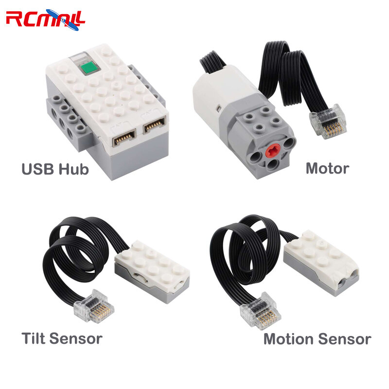 الطوب الإلكتروني إمالة استشعار الحركة USB Hub MOC اللبنات ل روبوت مبرمجة 45300 We Do2.0 45301 20841 6109223 20844