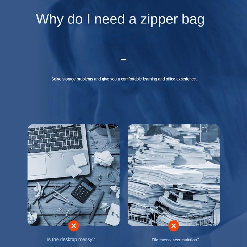 30 قطعة شبكة زيبر الحقيبة وثيقة الحقيبة لتنظيم اللوازم المدرسية والأجهزة المكتبية
