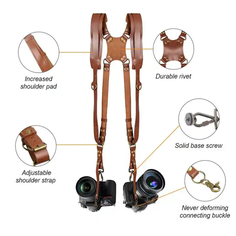 كاميرا جلدية حزام الكتف في الهواء الطلق معدات التصوير SLR كاميرا الكتف حزام التصوير حزام الكتف الحبل